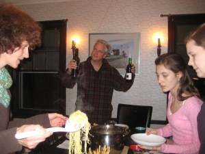 Dinner with neighbors Feb 1 2011 snowstorm