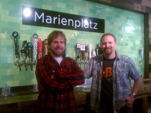 John Couture (left) and beer manager Brad Isch