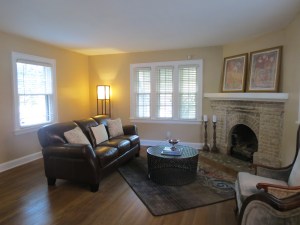 Unique corner fireplace