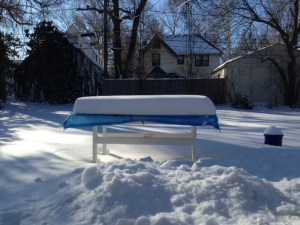 Our patio table, site of so many fun backyard dinners
