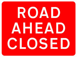 road closed two