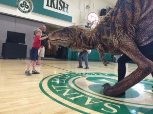 Is that a real dinosaur at St Elizabeth's School??