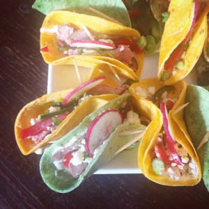 Food sample from Plate-served during their fundraiser.